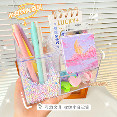 Creative Acrylic Foam Pen Holder Student Stationery Desk Large Capacity Pen Cup Cosmetics Storage Box Cross-border Exclusive