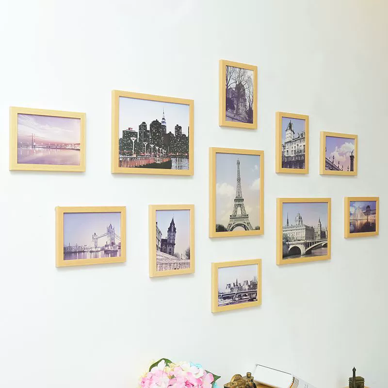Персональная фоторамка Творческий аксессуар для гостиной, декоративная стена для фото, европейский современный стиль, свободная точка, 11 рам