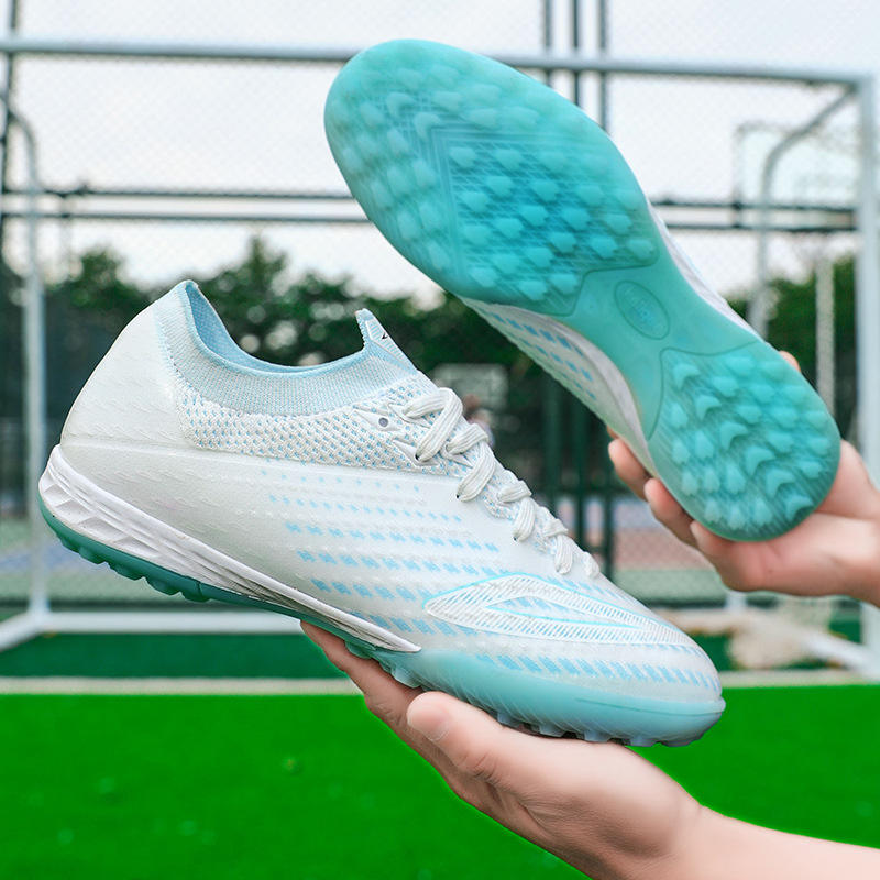 Lingsu Seamless Flyknit Low Top Soccer Shoes For Artificial Grass_voghion.com