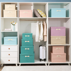 衣服整理收納盒家用大容量摺疊收納箱大號加厚玩具收納帶蓋百納箱