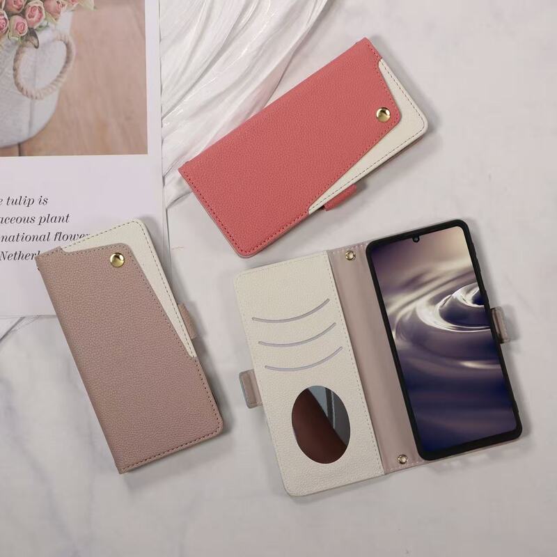 Cross-Border Applicable Samsung A25 Japanese Version Mobile Phone Leather Case Samsung S25Edge Bracket Mobile Phone Case Flip Protective Cover