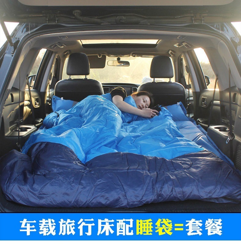 Car inflatable mattress, SUV in-car bed, trunk-resistant travel bed, air mattress, sleeping pad for road trips