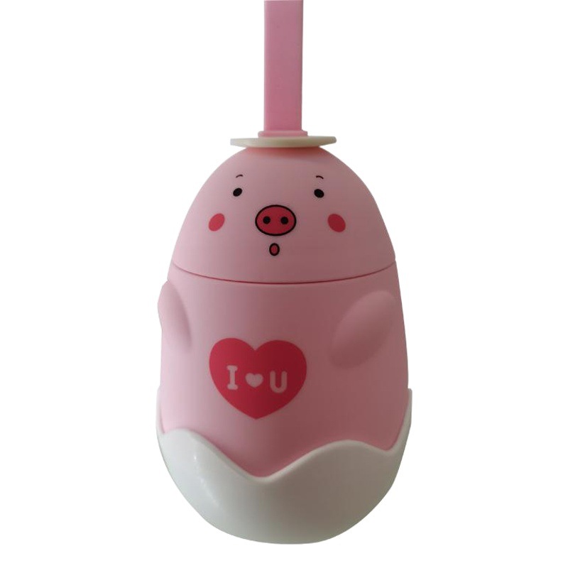 Estilo coreano lindo mascota cerdo Rosa amor vidrio mango de silicona conveniente bebida directa taza estudiante regalo de publicidad taza al por mayor