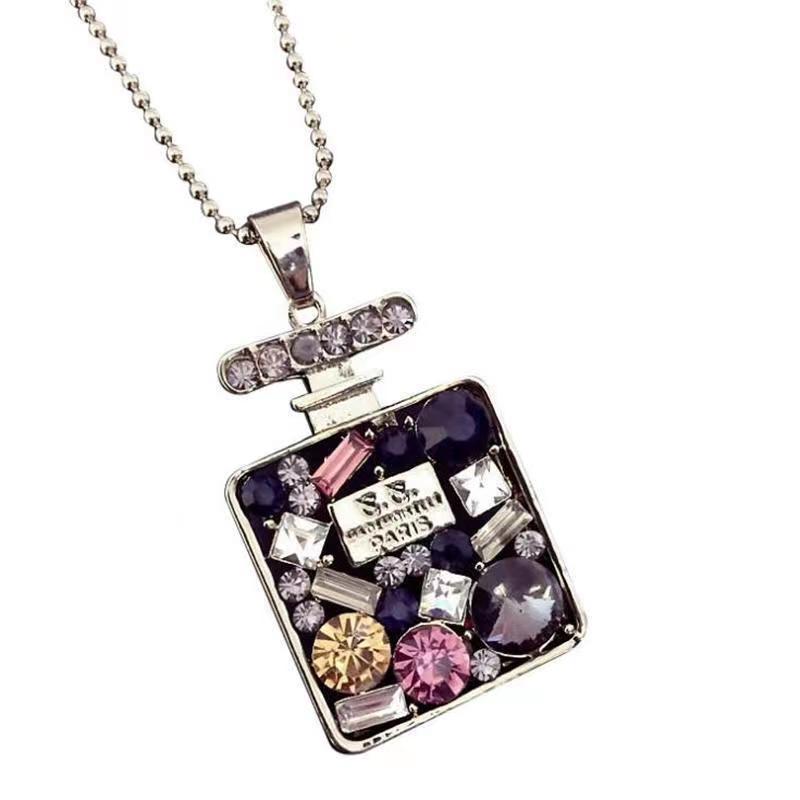 Nuevo estilo coreano joyería creativa botella de perfume versátil elegante suéter cadena collar largo accesorios Ventas Directas la fábrica