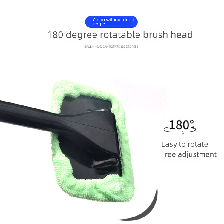 Clear windshield cleaning, degradation, and dust removal tools in front of the car replace the cloth 3