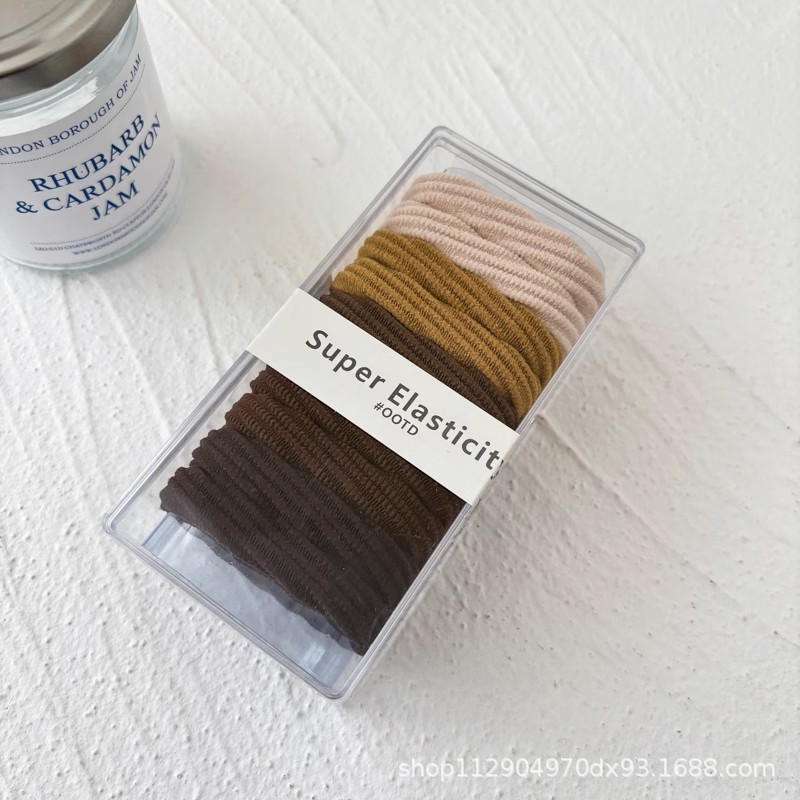 2025 nuevo estilo simple cabello de moda de alta elasticidad correa de correa de cabello multifuncional cubierta de cuero durable cabello bola adornamiento para el cabello