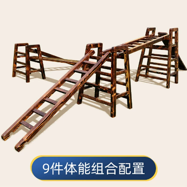 Детский сад Комбинация стойки для скалолазания Детские игры Anji Спорт Физическая подготовка Лестница для скалолазания Наружная карбонизированная стойка для скалолазания