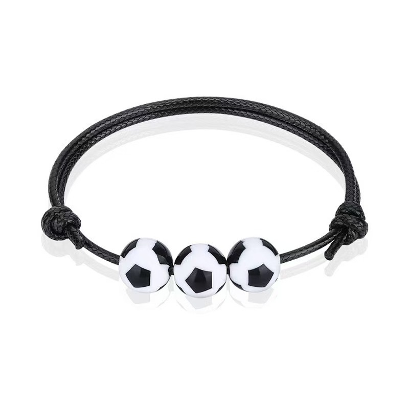 Basketball baseball softball tennis woven football bracelet