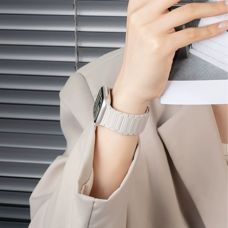 Подходит для Apple iwatchS10 силиконовый ремешок applewatch9/8/7/se магнитный ремешок для часов Ultra