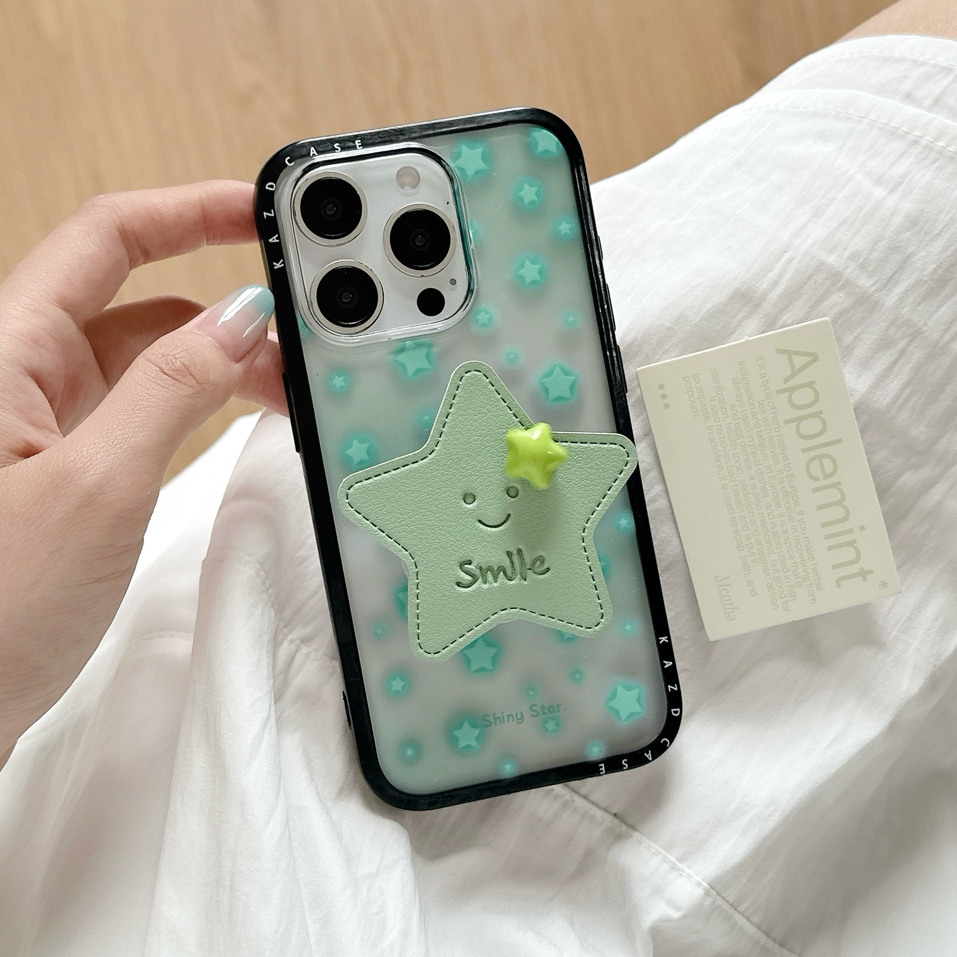 Pantalla completa de viento ins, estrellas florecientes, adecuado para Apple 16ProMax, funda para teléfono móvil 15Pro, simple 14/13 nuevo 16Pro