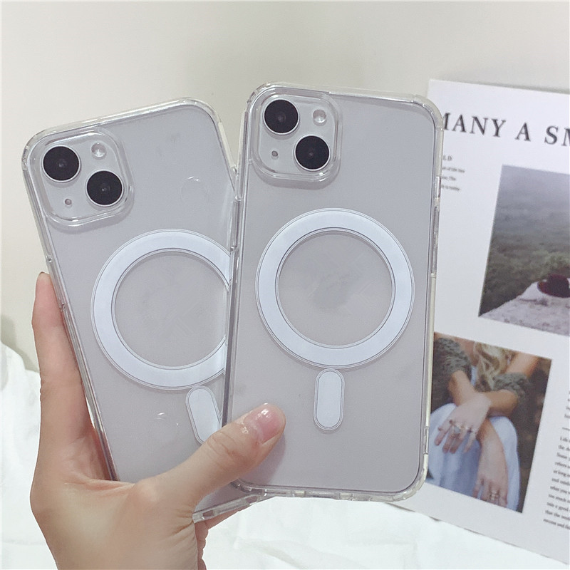 Suitable for iPhone15plus 15 Transparent Acrylic Protective Case for Apple 14ProMax All-inclusive Phone Case