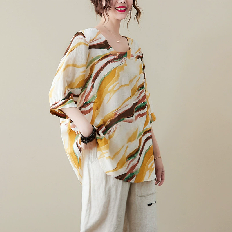 Summer breathable short sleeve T-shirt for leisure, plus size, oversize