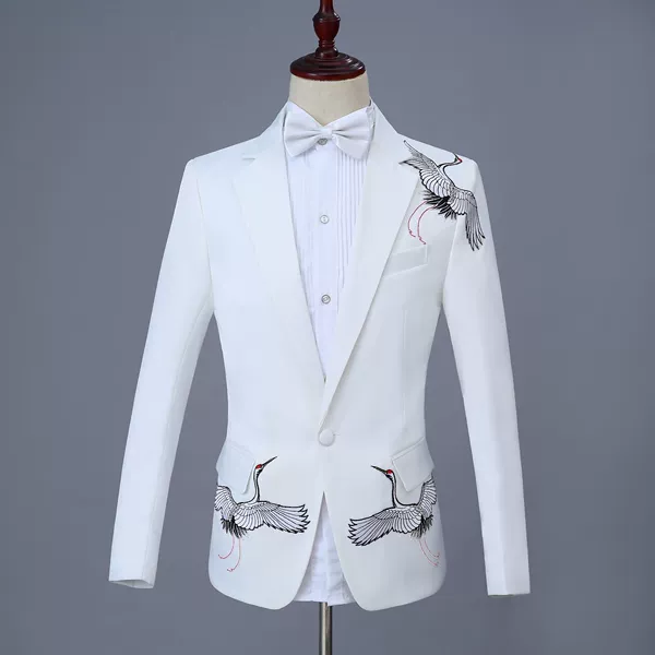 White jacket, bow tie