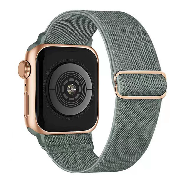 Ремешок-брет для часов (Apple) плетеный нейлоновый эластичный, регулируемая пряжка, совместим 38–49 мм