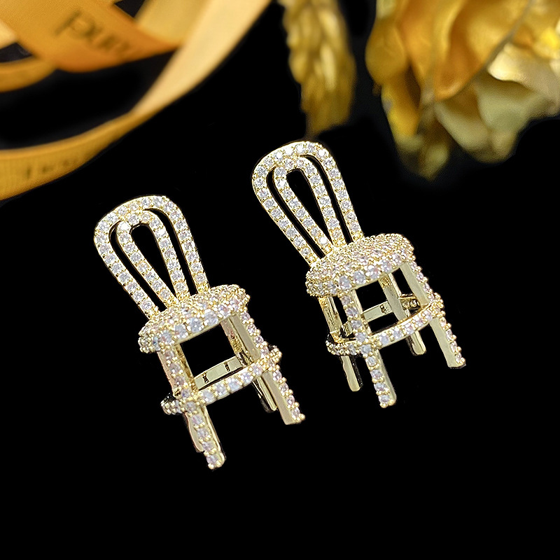 1 Pair Modern Style Cartoon Inlay Copper Zircon Ear Studs display picture 2