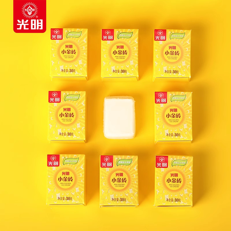 Bright small gold brick vanilla ice cream 30g * 9 ice cream cold drinks (new and old packaging random delivery) Bright small gold brick vanilla ice cream 30g * 9 ice cream cold drinks (new and old packaging random delivery)