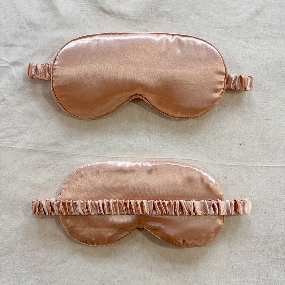 En stock al por mayor máscara de ojo satinado sueño sombreado estudiante transpirable intestino grueso elástico aire viaje máscara de ojo