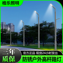 市电路灯4米6米米超亮户外防水高低双臂高杆灯市政工程路灯杆
