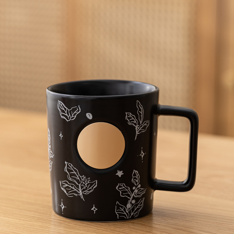 Escuela Wenchuang taza de agua taza de bronce taza de cerámica taza pintada a mano taza de bronce taza de publicidad de talla en relieve LOGO