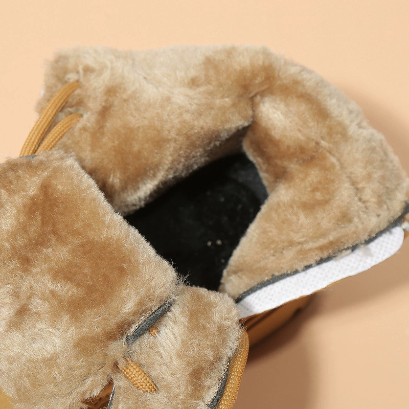 Martens, детские теплые нескользящие ботинки высокого качества