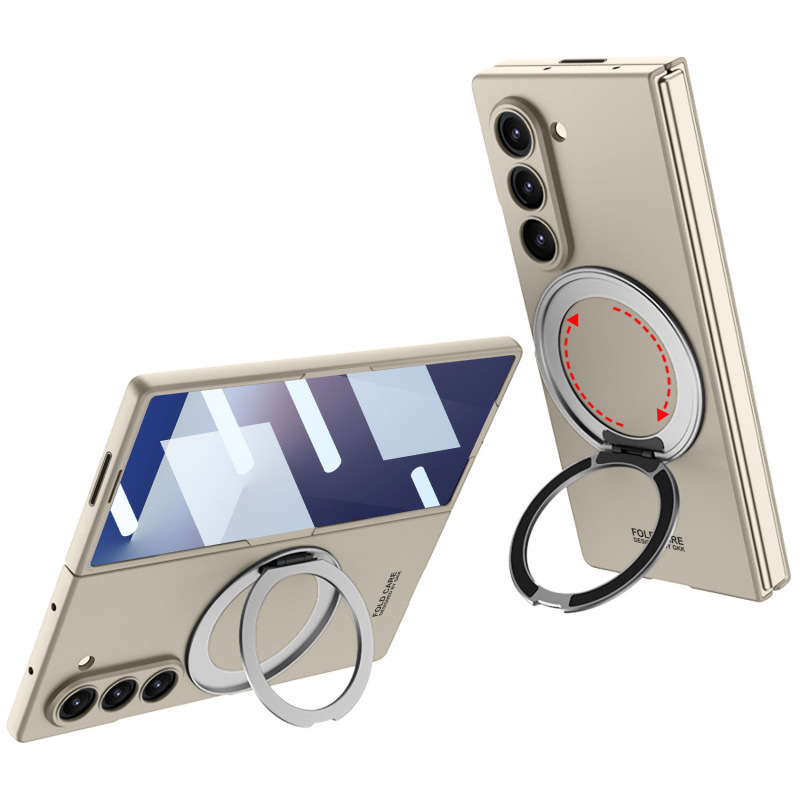 Samsung Z Fold7 携帯電話ケース折りたたみスクリーン磁気回転スタンド超薄型リング Fold7 落下防止シェルカバーに適しています。|undefined