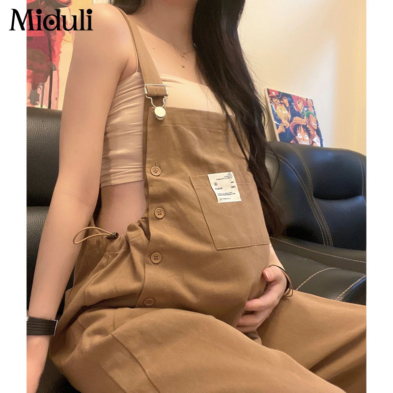 Midori Pregnant Women's Overalls suit Autumn and Winter Pregnant Women's Pants Spring and Autumn Loose Outer Wear Winter Casual Pants Winter Wear