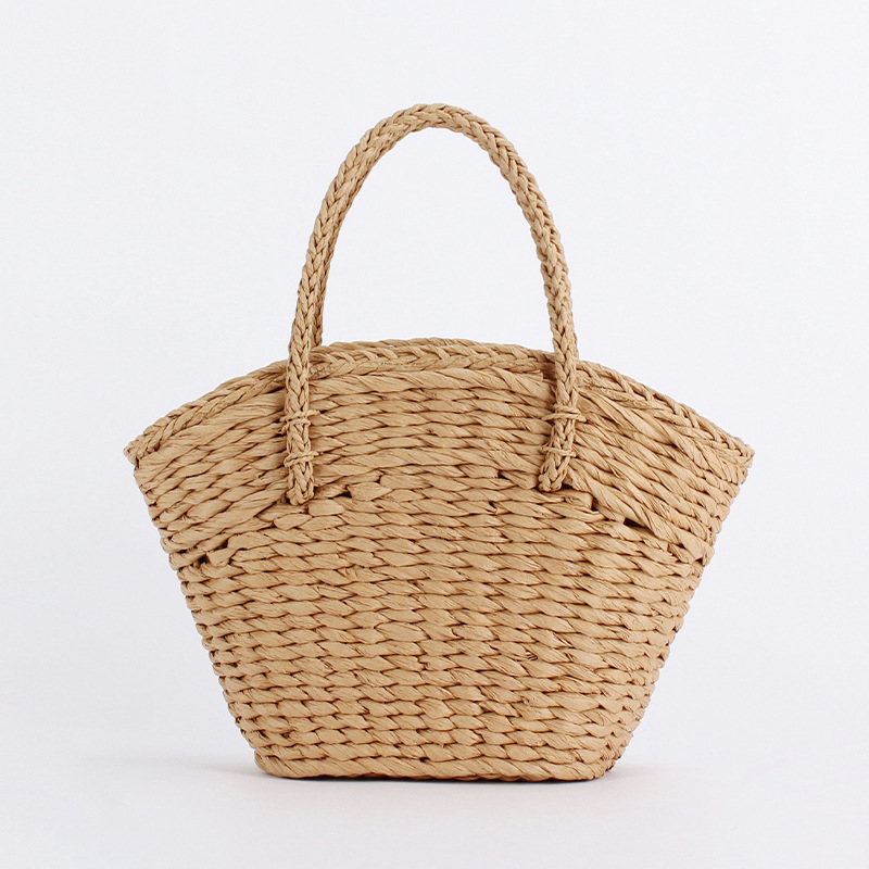 一件代发新款森系ins单肩纸绳编织包简约日常百搭沙滩度假女士包