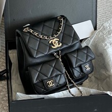 DIY鱼子酱青蛙双肩包菱格链条包小香风高级感轻奢时尚百搭女背包