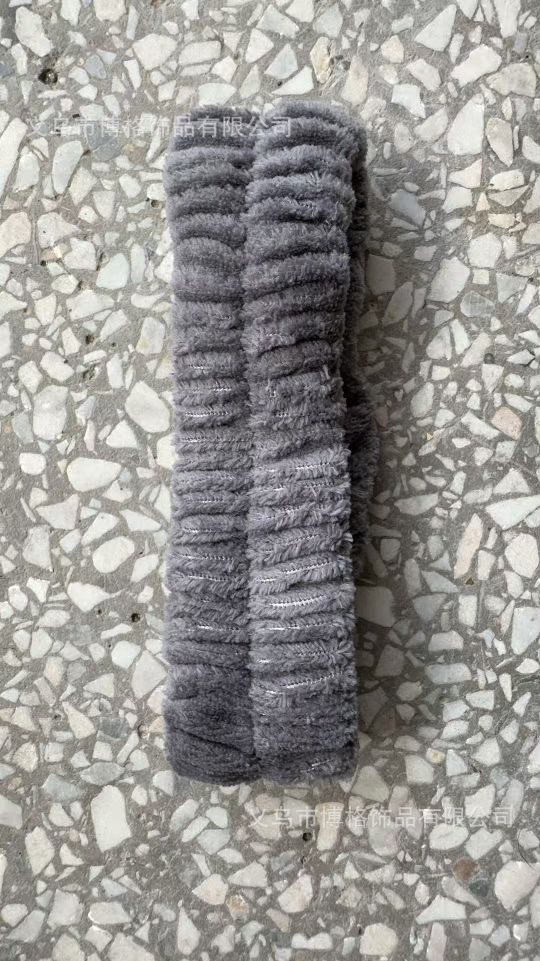 [Exclusivo transfronterizo] Diadema de franela europea y americana pulsera monocromo color sólido muñeca de felpa banda de pelo semiacabado