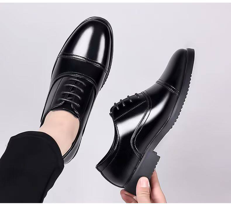 Giày da nam đế mềm kiểu ba mảnh cao cấp dễ phối đồ — Dây buộc WZ33, WZ55 giày lười chi tiết 16