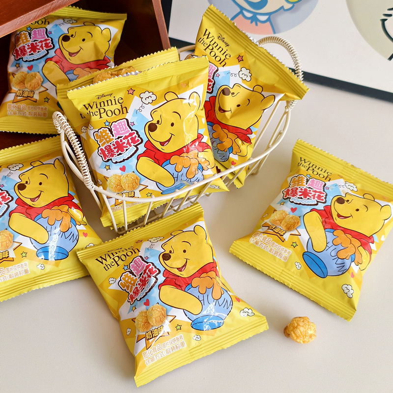 Winnie the Pooh Popcorn Crispy Honey Butter Flavor Full Moon Office Afternoon Tea Snack Popular Same Style Zero Winnie the Pooh Popcorn Crispy Honey Butter Flavor Full Moon Office Afternoon Tea Snack Popular Same Style Zero