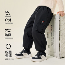 三防儿童羽绒裤2025冬季新款男女童外穿加厚中小童鸭绒东北滑雪裤