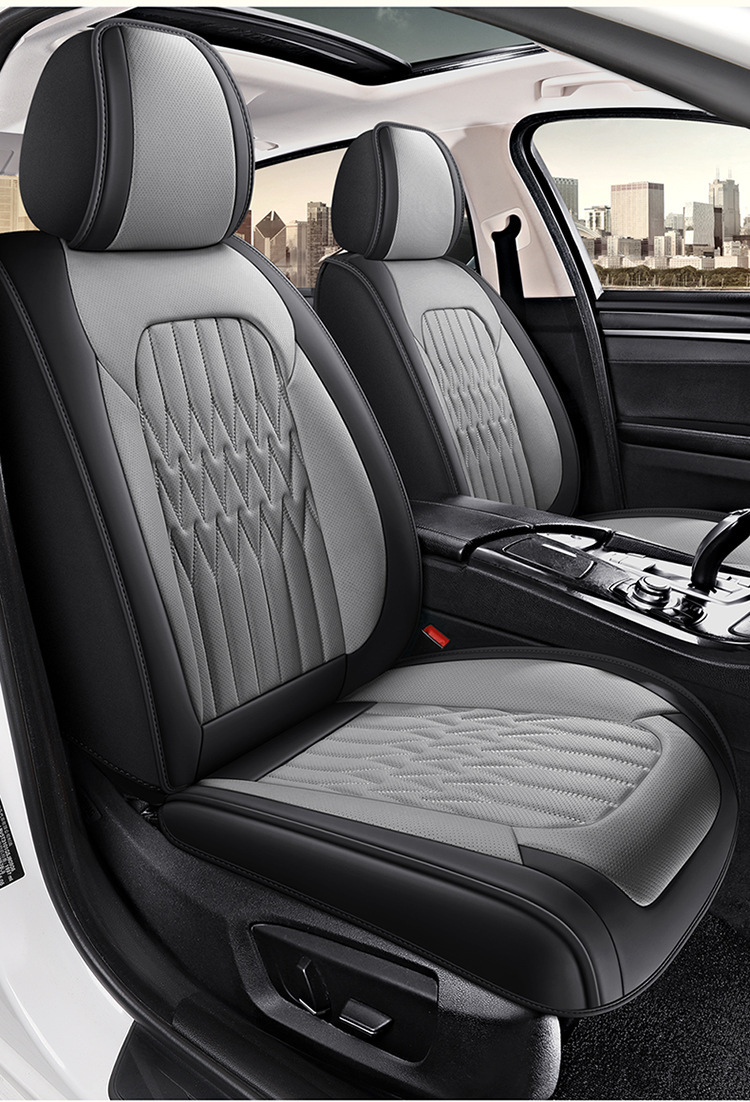 23 new all-inclusive split head full leather Four Seasons universal car seat cushion seat cover entity cross-border Amazon