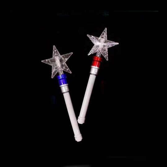 Cross-border Flash Wand Magic Wand Children Christmas Halloween Snowflake Stick Stars Smiley Glow Stick Children's Toys