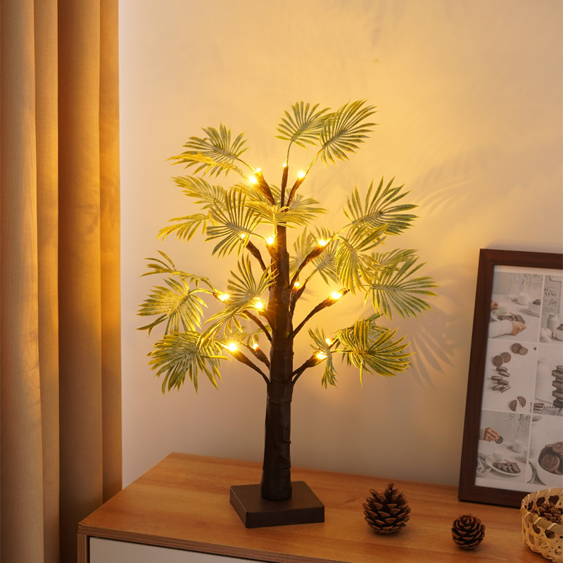 Tree Lamp LED Palm Leaf Thanksgiving Home Decor Lamp Christmas Party Activity Scene Decoration Lighting Tree