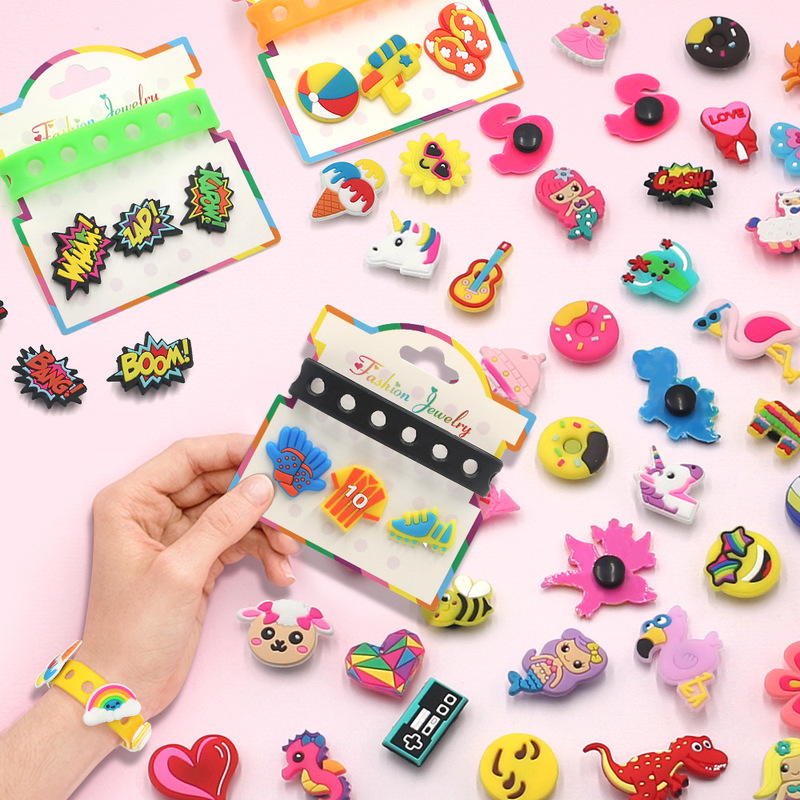 Silicone Hole-In-The-Wall Bracelets for Men and Women, Cartoon Character Silicone Wristbands, Can Be Decorated with Shoe Charms Silicone Hole-In-The-Wall Bracelets for Men and Women, Cartoon Character Silicone Wristbands, Can Be Decorated with Shoe Charms