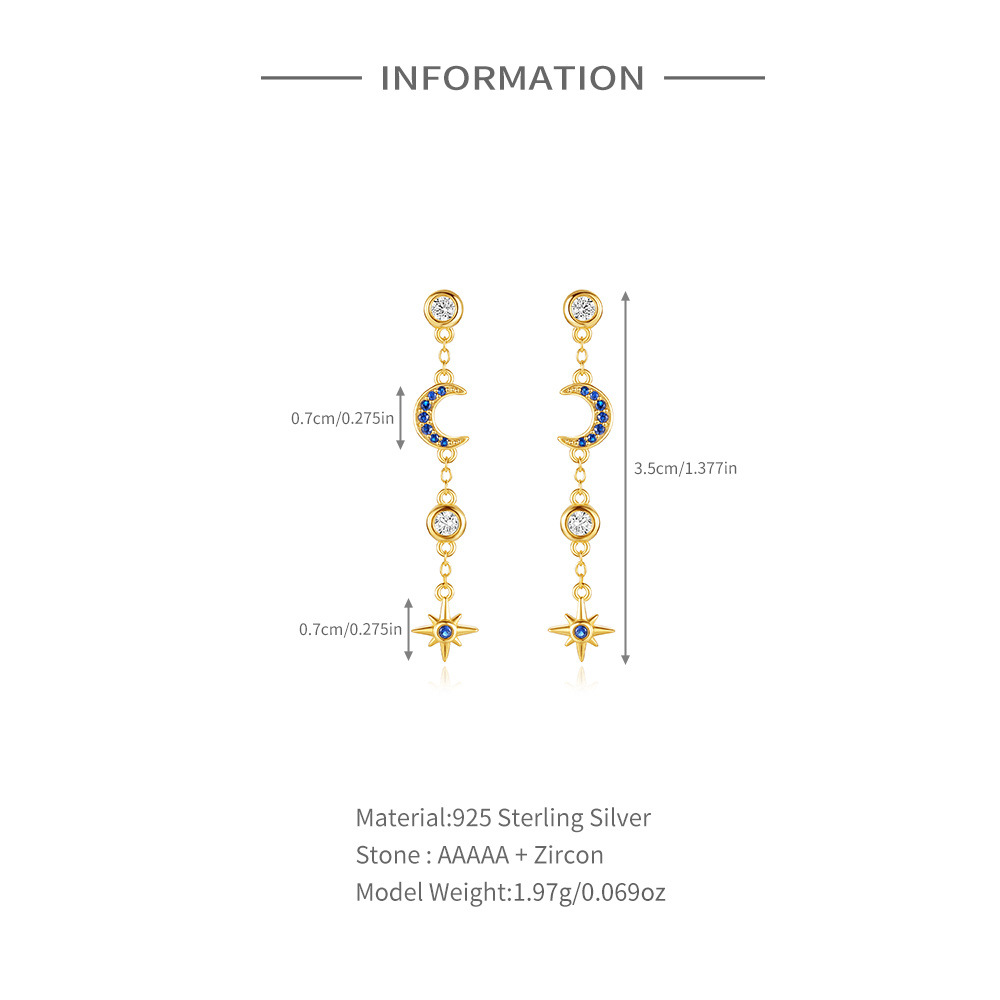 5g Weight 925 Sterling Silver Ear Needle Material Zircon Inlay Material Drop Earrings Classification 1 Pair Quantity Holiday, Travel Occasion 925 Sterling Silver Material Geometric Pattern Women's Gender Tassel, Plating Design Elegant, Simple Style Style 1 Pair 925 Sterling Silver Zircon Geometric Drop Earrings 无