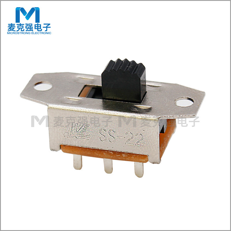 JL/Jialong toggle switch SS22G05G5 handle height 5mm 2 gear 6 feet 2P2T silver white hole without thread