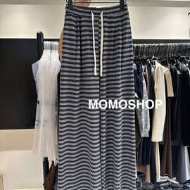 MOMOSHOP-26年秋上新简约条纹抽绳时尚休闲裤47190