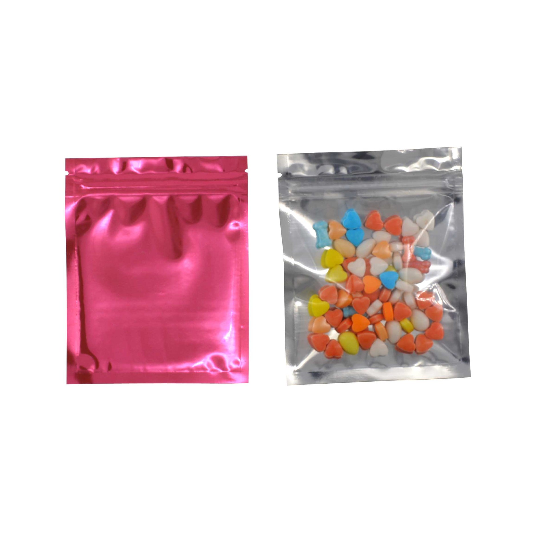 Transfronterizo de color brillante Chapado en aluminio Yin y Yang hueso translúcido bolsa autosellante accesorios de maquinaria de hardware bolsa de sellado 100 piezas Precio