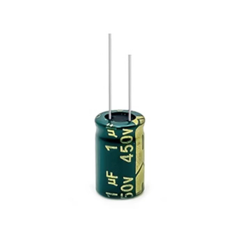 High-frequency aluminum electrolytic capacitor 1UF/450V 8*12mm 105℃ LED drive power supply aluminum electrolytic capacitor