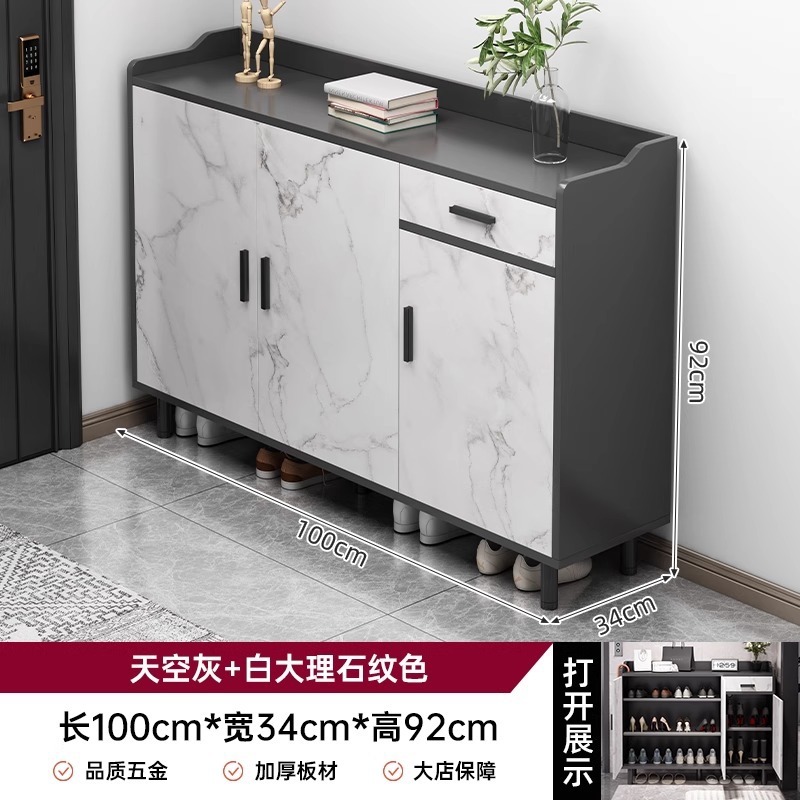 Gabinete de zapatos de puerta doméstica de lujo ligero de gran capacidad gabinete de entrada 2025 nuevo tipo explosivo interior pared rack gabinete de almacenamiento de zapatos