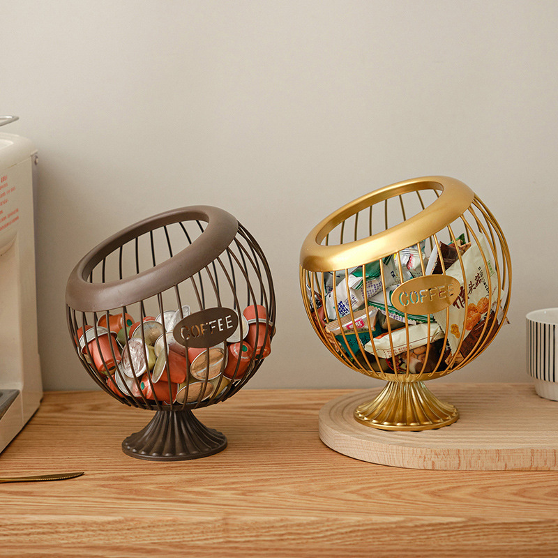 Cross-Border Iron Fruit Basket Coffee Capsule Storage Basket Desktop Decoration Coffee Table Snacks Dried Fruit Fruit Candy Storage Cross-Border Iron Fruit Basket Coffee Capsule Storage Basket Desktop Decoration Coffee Table Snacks Dried Fruit Fruit Candy Storage