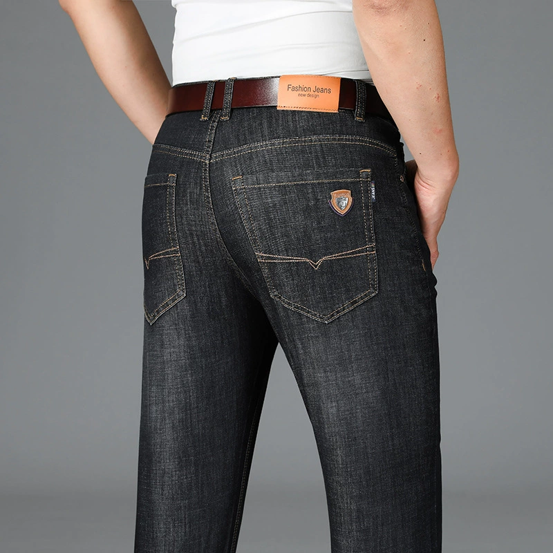Thin jeans, elastic classic suit jacket, casual trousers, loose straight fit, high waist