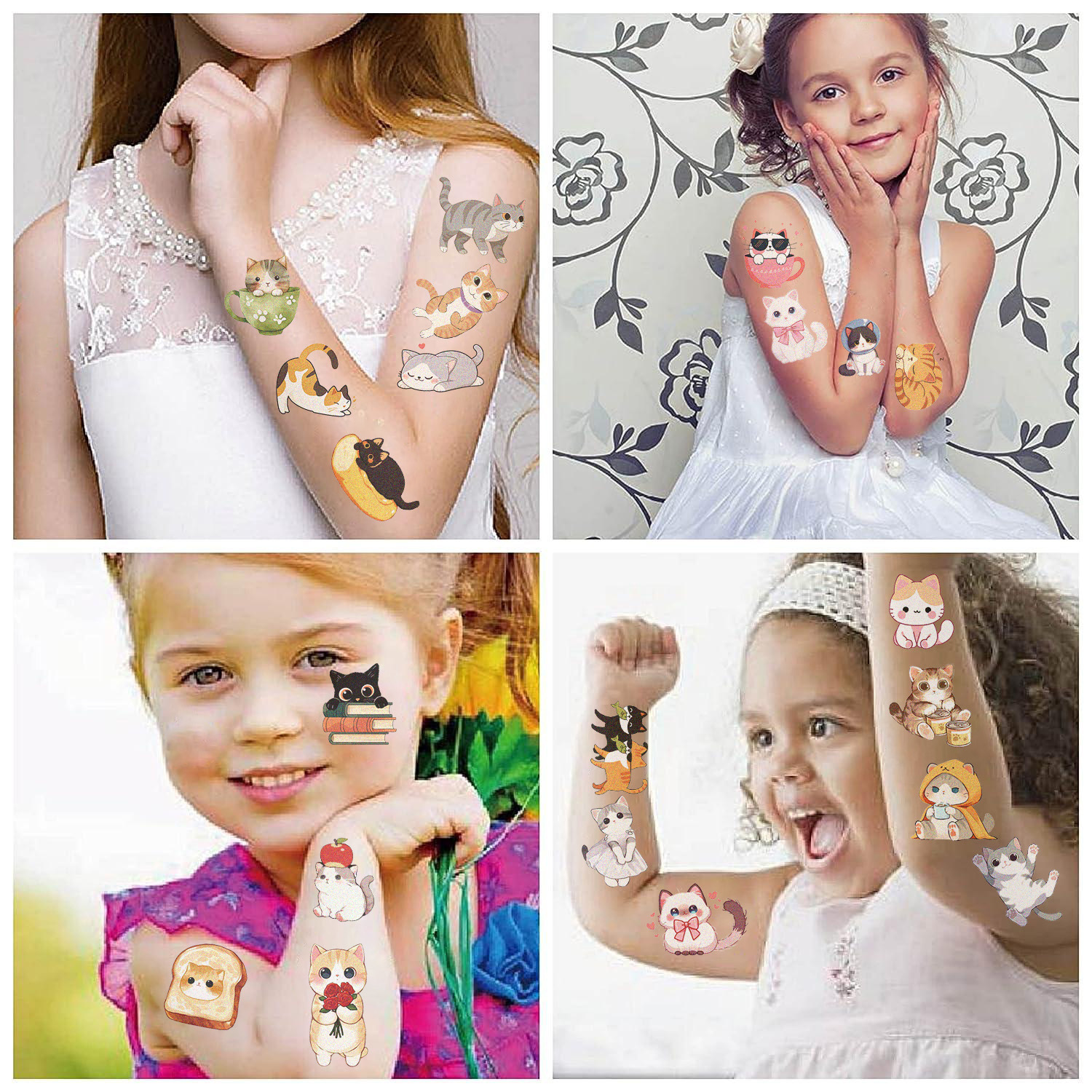 21g Weight tattoo stickers Event & Party Supplies 10 PCS/Package Quantity Party Occasion Transfer decal Material Cat Pattern Cat Transfer Decal Tattoos & Body Art 10 PCS/Package 5
