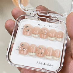 純欲短短 | 純手工光療穿戴甲春日宴批發成品重複使用美甲貼片可