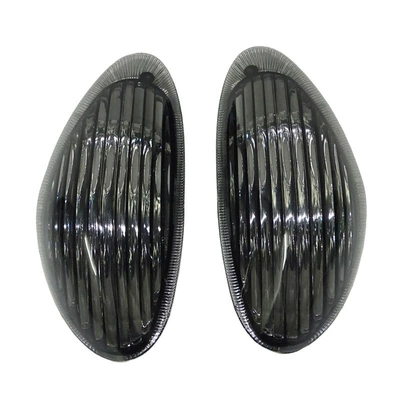 Suitable for Suzuki KATANA 600 750 GSX 97-07 modified front turn signal lamp housing lampshade lens (Motorcycle tail) - smoky-black