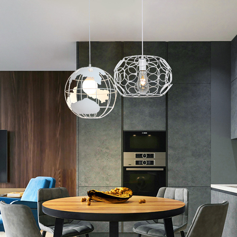 Aubo cross-border retro iron chandelier creative personality restaurant bar milk tea shop coffee shop Earth chandelier