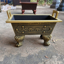 祠堂寺庙铸铁四方鼎香炉户外方形炉室内烧香大型寺院香火方形E18