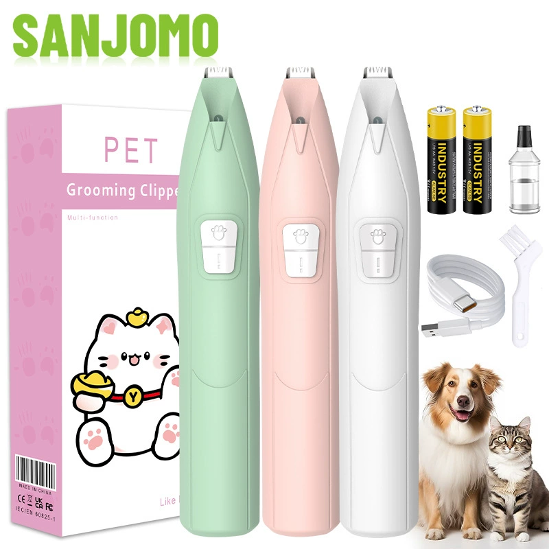 Трансграничная бритва для домашних животных, бритва для кошек, электрическая машинка для стрижки, машинка для стрижки подошв для собак, машинка для стрижки с подсветкой